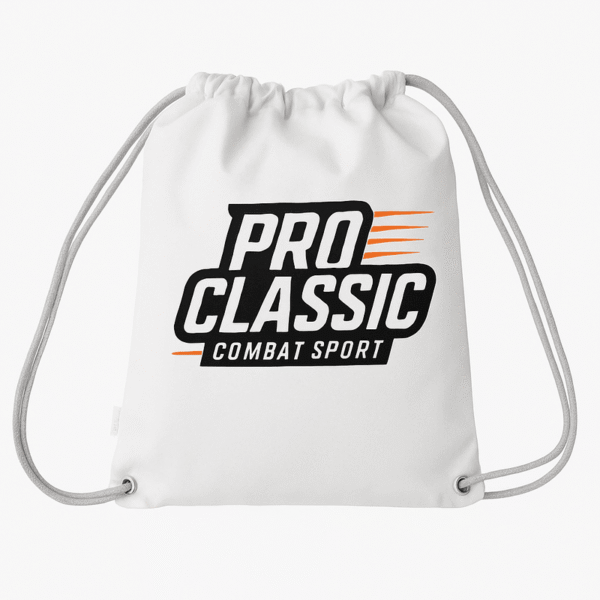 White drawstring Gi bag for BJJ – OEM manufacturer product image