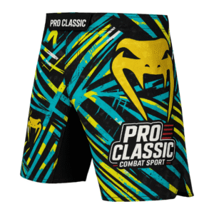 Custom MMA fight shorts manufactured for gyms, brands, and private labels – sublimated, embroidered, and OEM-ready