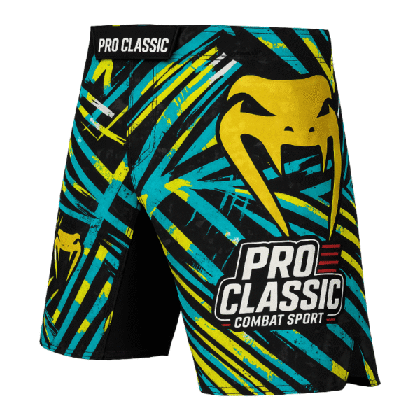 Custom MMA fight shorts manufactured for gyms, brands, and private labels – sublimated, embroidered, and OEM-ready